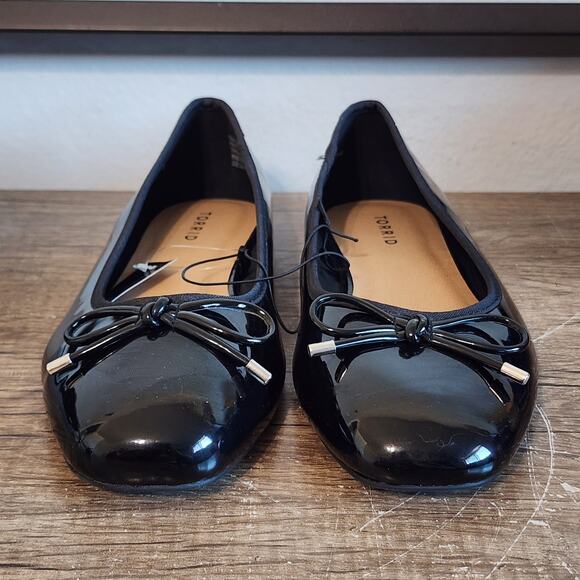 Torrid Bow Detail Women's Flats Slip-On Shoes Size 9.5 Extra Wide Black - Picture 2 of 9